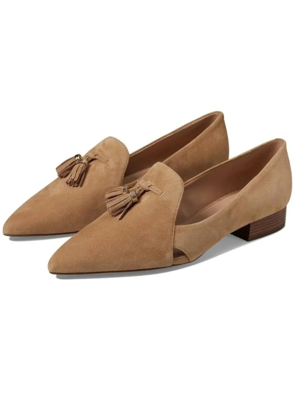 New In Box Cole Haan Vanya Tassel Flats - Size 8 (Blush Tan)